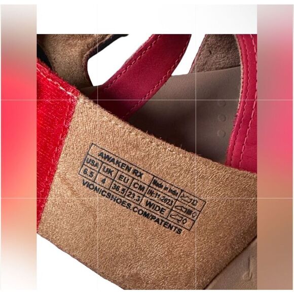 VIONIC Leather Awaken Recovery Supportive Adjustable Strap Sandals Flats Womens - Picture 13 of 13